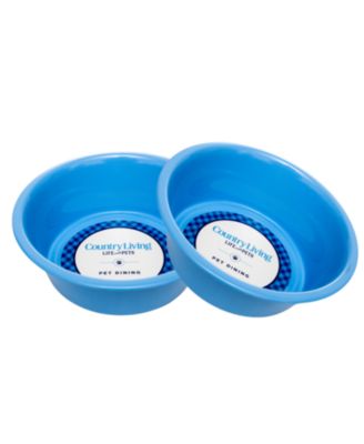 Set of 2 Coated Stainless Steel Heavy Dog Bowls - Ideal for Medium to Large Breeds – 32oz