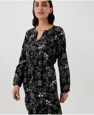 Women's Organic Cotton Cafe Crepe Tiered Dress