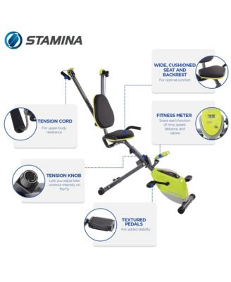 Stamina Wonder Stationary Portable Magnetic Resistance Training Exercise Bike
