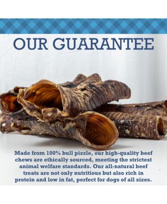 12-Inch Beef Trachea Dog Treats - 100% Natural, High-Protein, Low-Fat Chews with Chondroitin for Joint Support, Nutrient-Rich, No Artificial Additives – 12” (5-Pack)