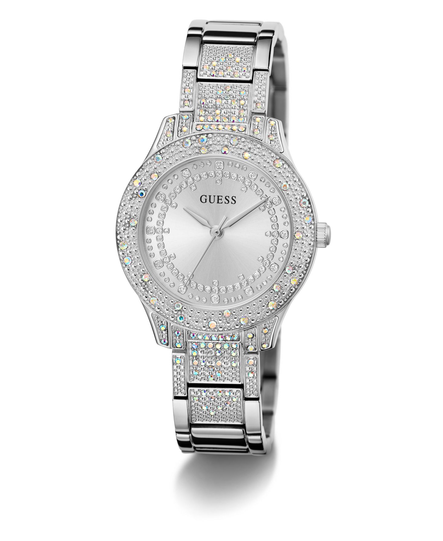 Женские аналоговые часы GUESS из стали, серебристые, 36 мм — фото 8