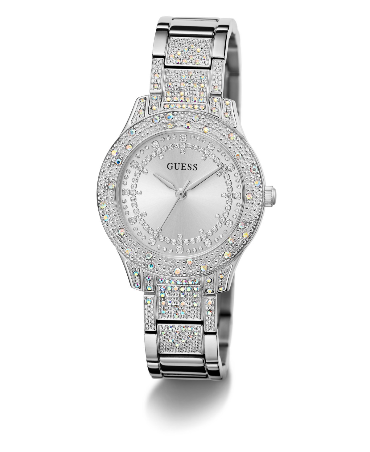 Женские аналоговые часы GUESS из стали, серебристые, 36 мм — фото 1