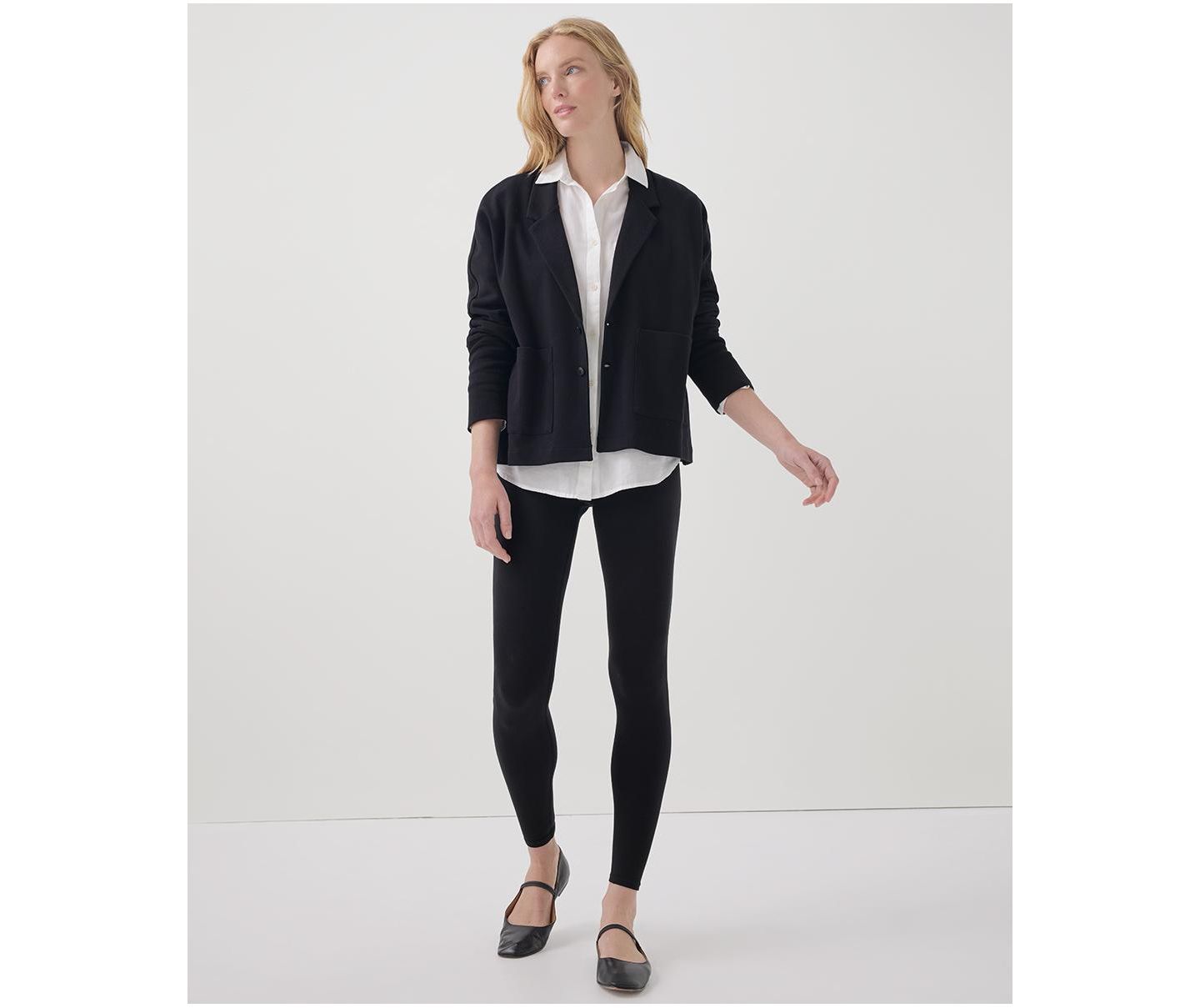 Женский пиджак Pact Organic Cotton Airplane Relaxed Blazer, цвет: Чёрный — фото 3