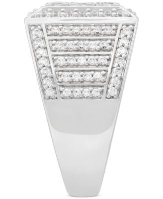 Men's Lab Grown Diamond Square Cluster Ring (2 ct. t.w.) in 10k Gold