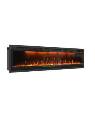 5120 BTU Electric Fireplace With 3 Colors Selectable And Buttons Or Remote Control