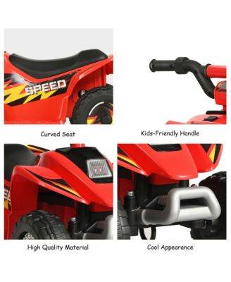 6V Kids Electric Quad ATV 4 Wheels Ride On Toy Toddlers Forward & Reverse Red