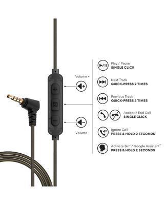 M6 In-Ear Sports Headphones w/ Memory Wire & Headset (3.5mm Plug)