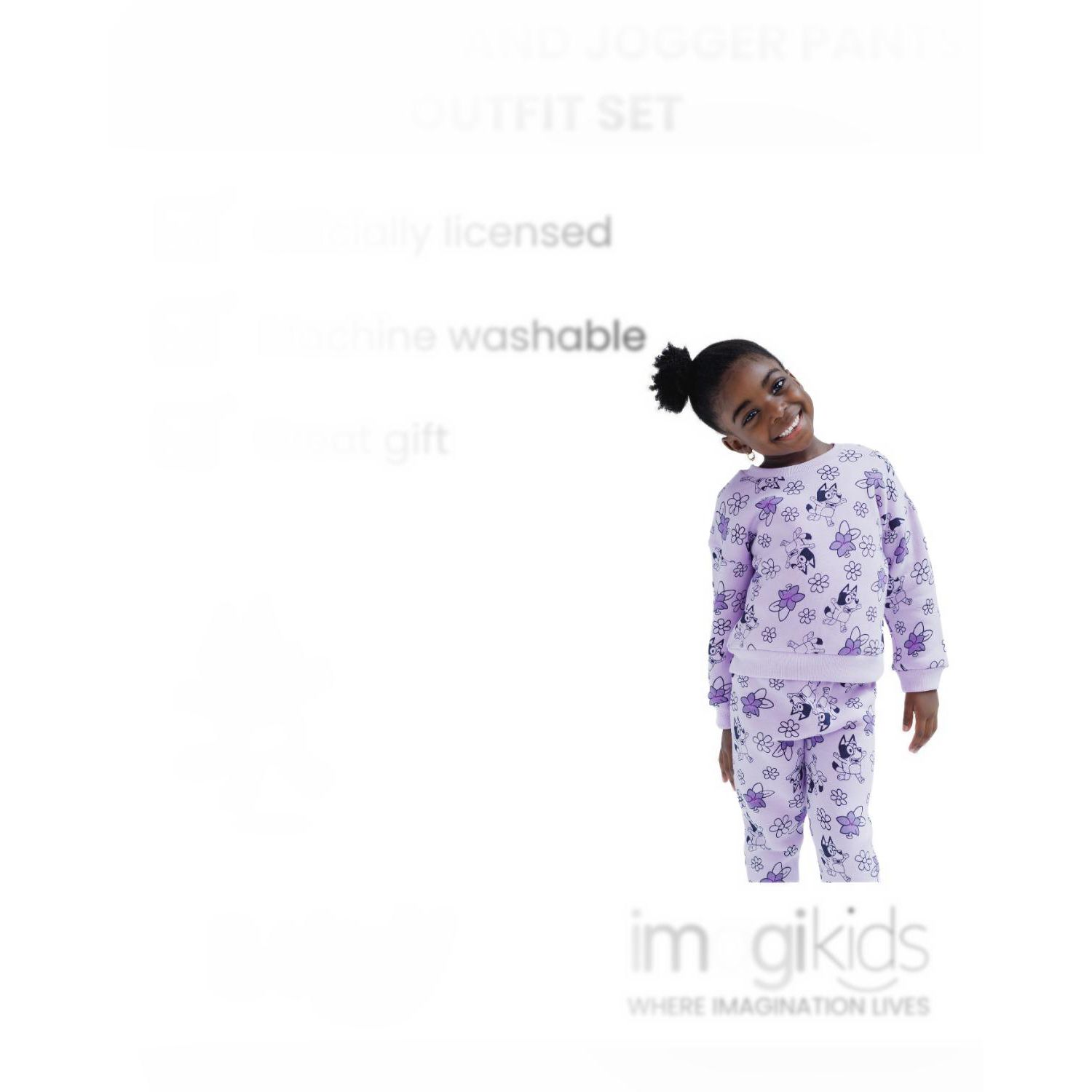 Girls' 2-Piece Fleece Sweatshirt and Pants Set