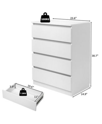 Simple Wood 4-Drawer Dresser – Classic and Functional Storage