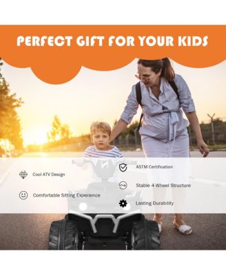 12V Kids 4-Wheeler ATV Quad Ride On Car w/ LED Lights Music USB