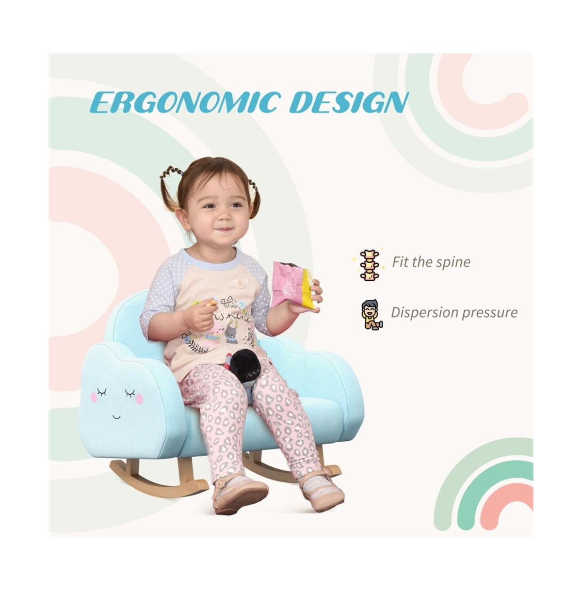 Slickblue Kids' Rocker Armchair Fun and Comfortable Seating for Children - Natural