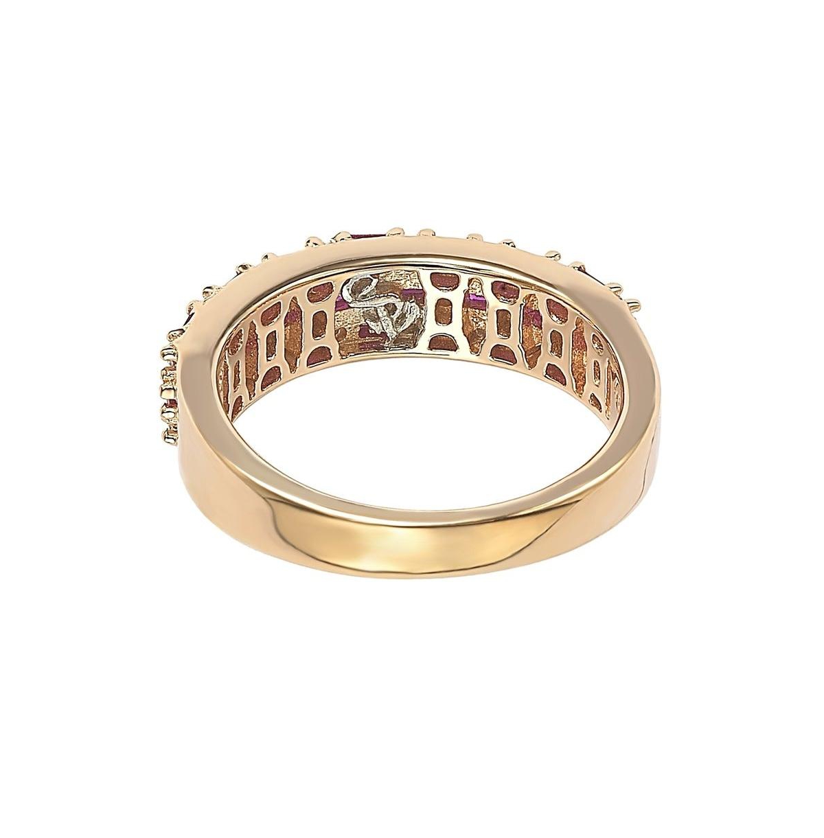 Suzy Levian New York Suzy Levian Rose Sterling Silver Red and White Cubic Zirconia Ring