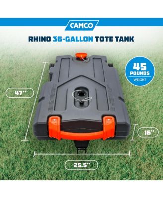 39006 Rhino Portable 36 Gallon RV Waste Tank Holding Hose and Accessories