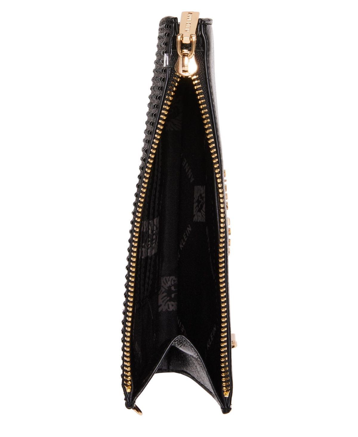 Ak 2 piece gift set with rhinestone zip clutch and card case