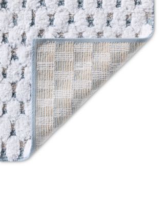 Rodi Blue Cotton Skid-Resistant Bath Rug, 20" x 32"