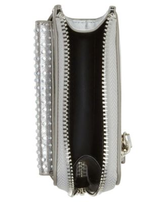 2 Piece Envelope Flap Curved Wallet with Rhinestones