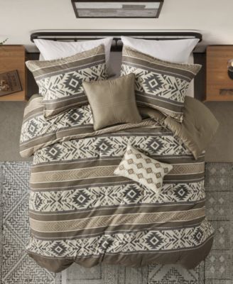 Mariposa Stripe Herringbone 5-Pc. Comforter Set, King/California King