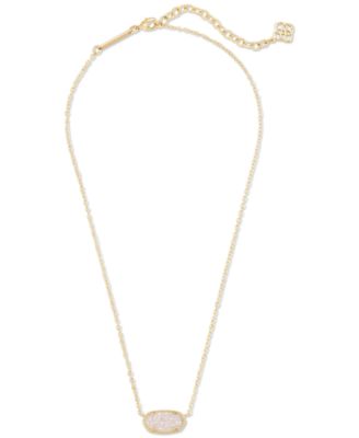 14k Gold-Plated Mother-of-Pearl Pendant Necklace, 15 + 2 extender