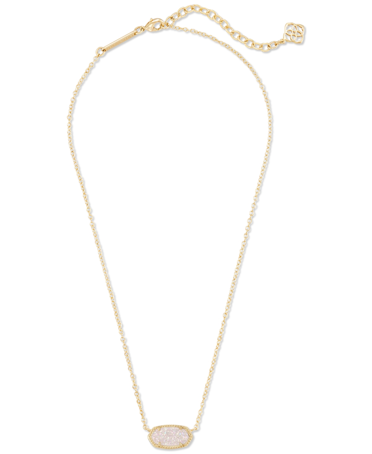 Kendra Scott Stone Pendant Necklace, 15" + 2" Extender In Gold Iride