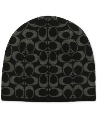 COACH Men's Signature Reversible Logo Beanie - Macy's