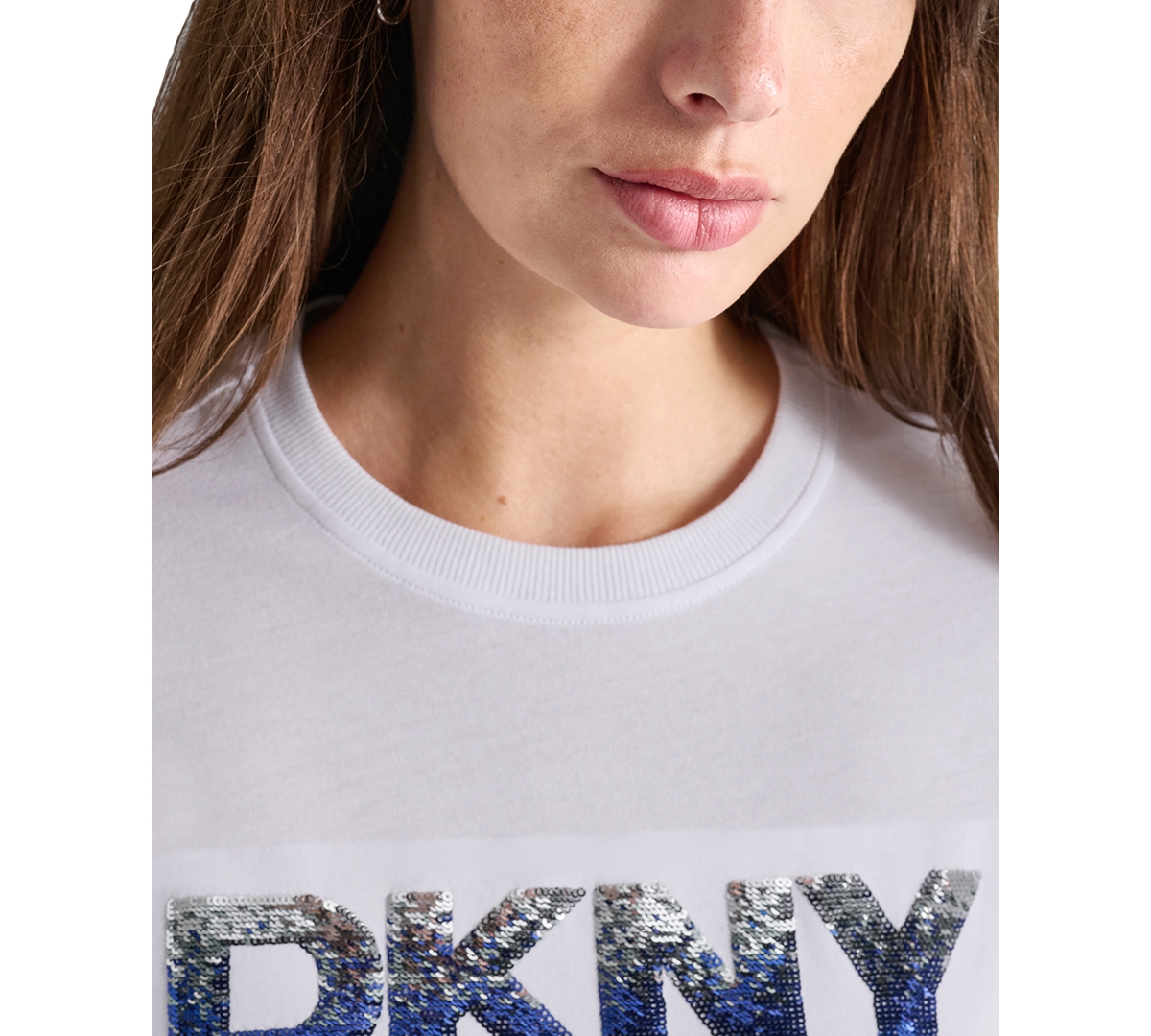 Dkny Sport Women's Ombre Sequin Logo T-Shirt