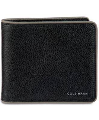 Cole Haan - Men's Leather Global Bifold Coin Pocket Wallet with Contrast Color Edge