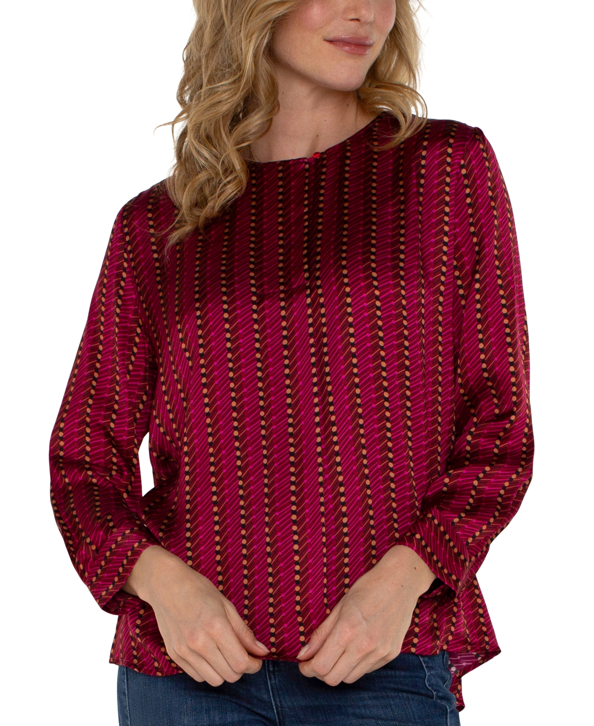 Liverpool Los Angeles Women's Printed Popover Blouse