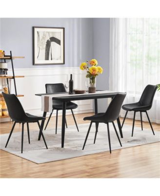 2PCS Dining Chairs Accent Chairs with Metal Legs