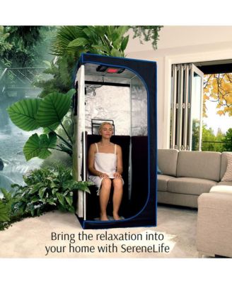 Detox Therapeutic Home Sauna With Foldable Chair and Heated Foot Pad