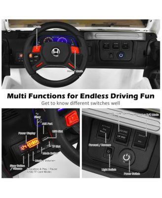 12V Kids Ride On Car 2 Seater Truck RC Electric Vehicles w/ Storage Room