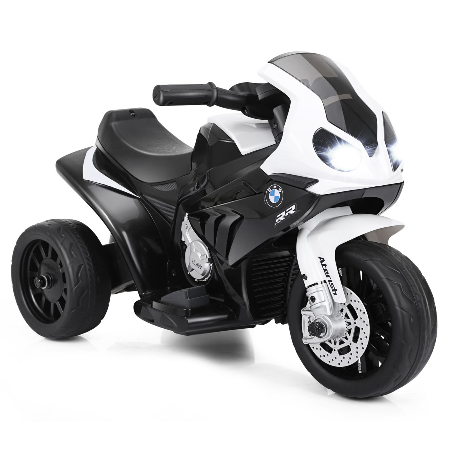 Детская игрушка Costway 6V Kids Ride-On Quad with LED Headlight & Rechargeable Battery, 44 lbs Capacity, Ages 18-36 Months, цвет: Чёрный — фото 1