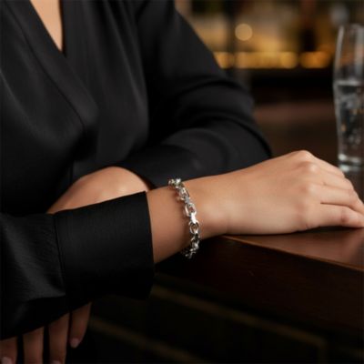 10MM Thick Solid Heavy Sterling Silver Anchor Oval Forzata Chain Link Bracelet 8.5 Inch