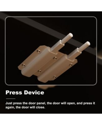 LED Lights Buffet Display Cabinet Bookcase With Glass Doors, Aluminum Framed