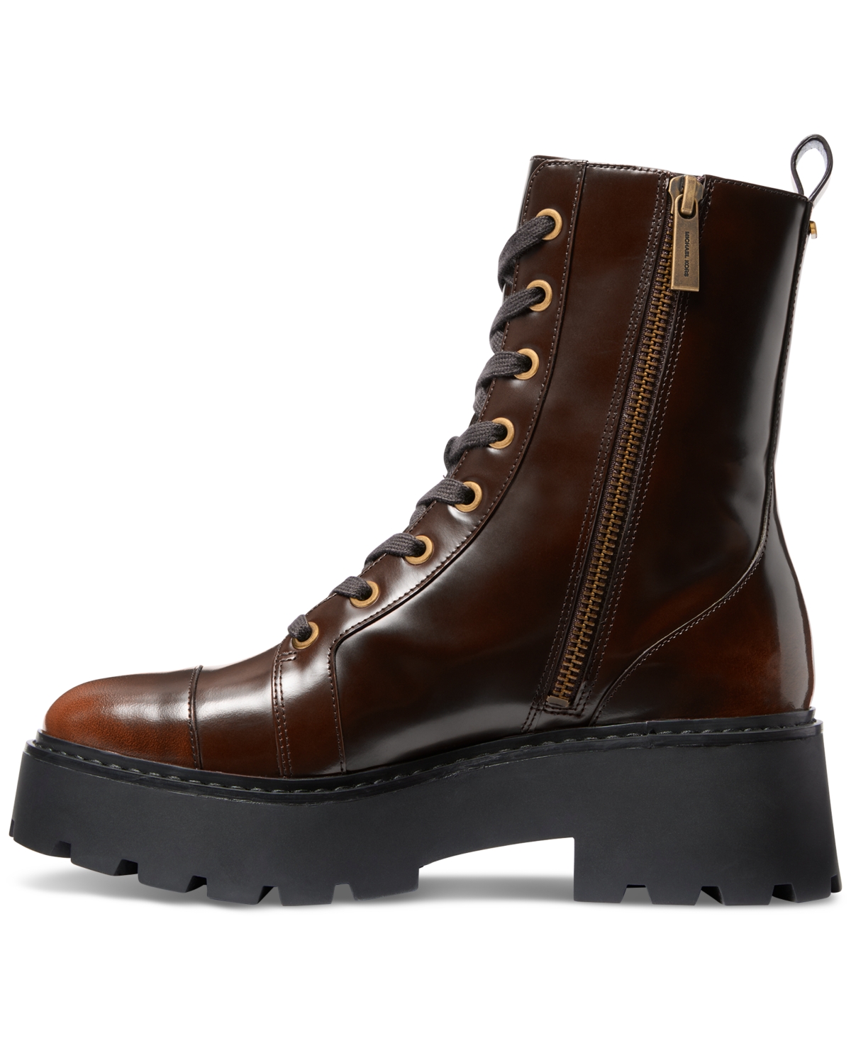 Michael Michael Kors Women's Blake Burnished Leather Lug-Sole Booties