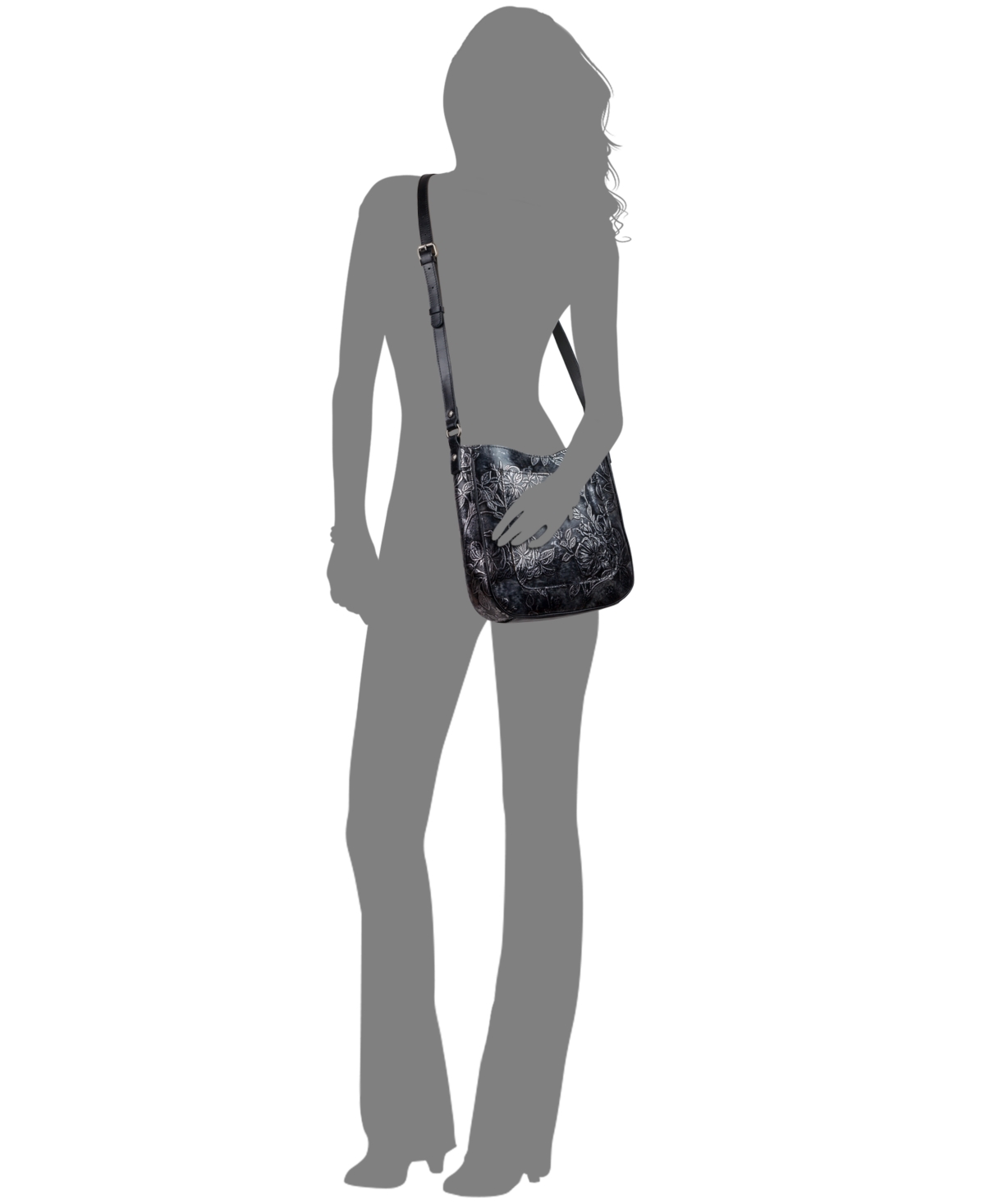 Patricia Nash Emeline Leather Crossbody Bag, Created For Macy's In Black