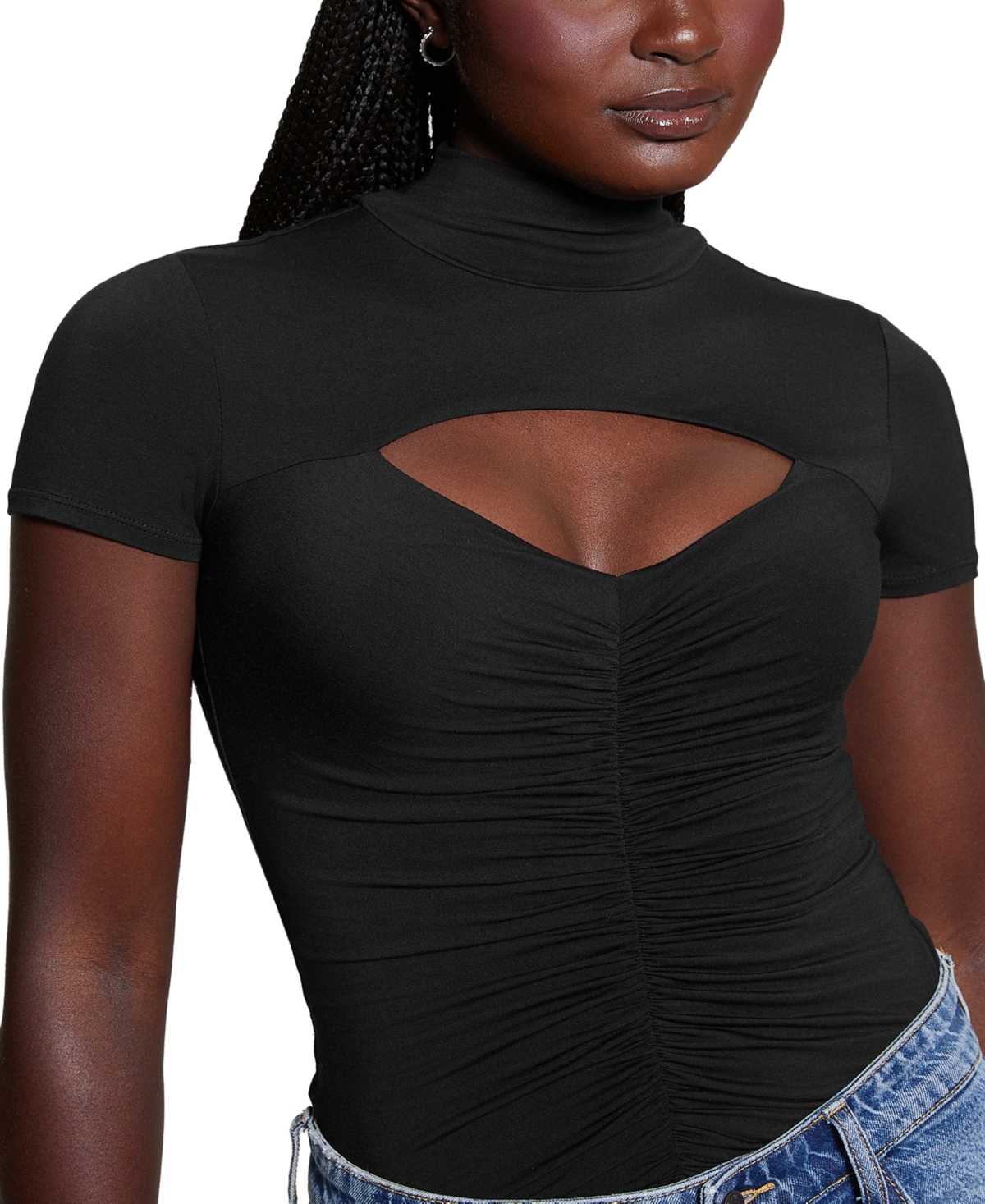 Guess Women's Brienna Ruched Cutout Top