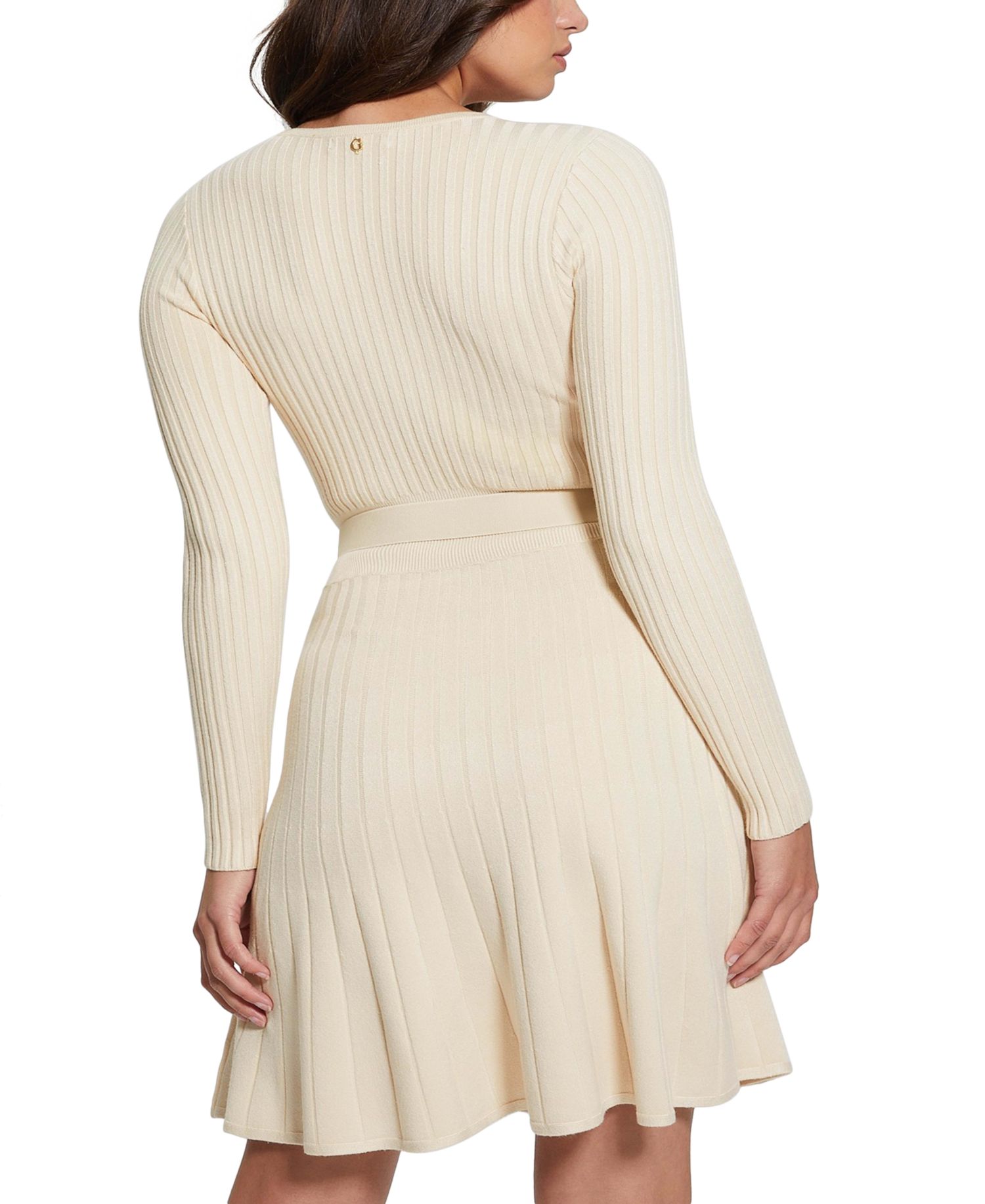 Women's Logo-Belt Fit & Flare Paige Sweater Dress