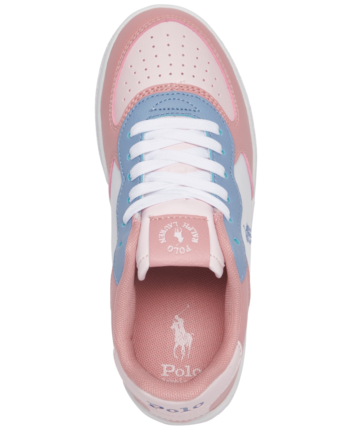Polo Ralph Lauren Little Girls Masters Court Casual Sneakers from Finish Line -Light Blue