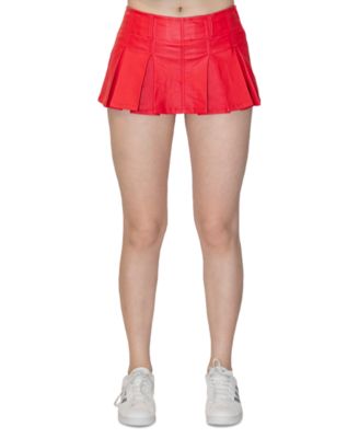 Madden Girl - Juniors' Coated Pleated Mini Skort