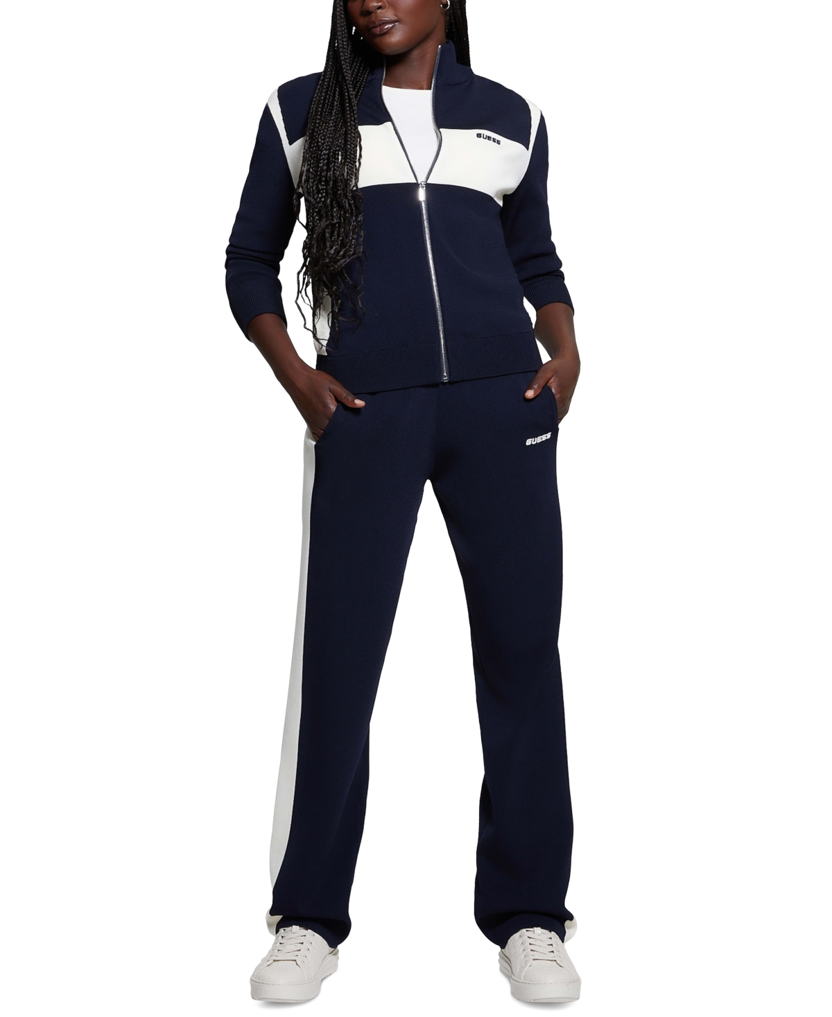 Guess Women's Michela Mid-Rise Side-Stripe Pants