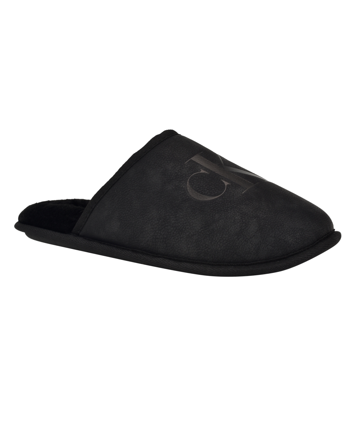 Calvin Klein Men's Xavery Slip-on Casual Slippers In Black