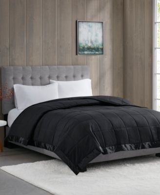 Windom Lightweight Down Alternative Satin Trim Blanket, Full/Queen
