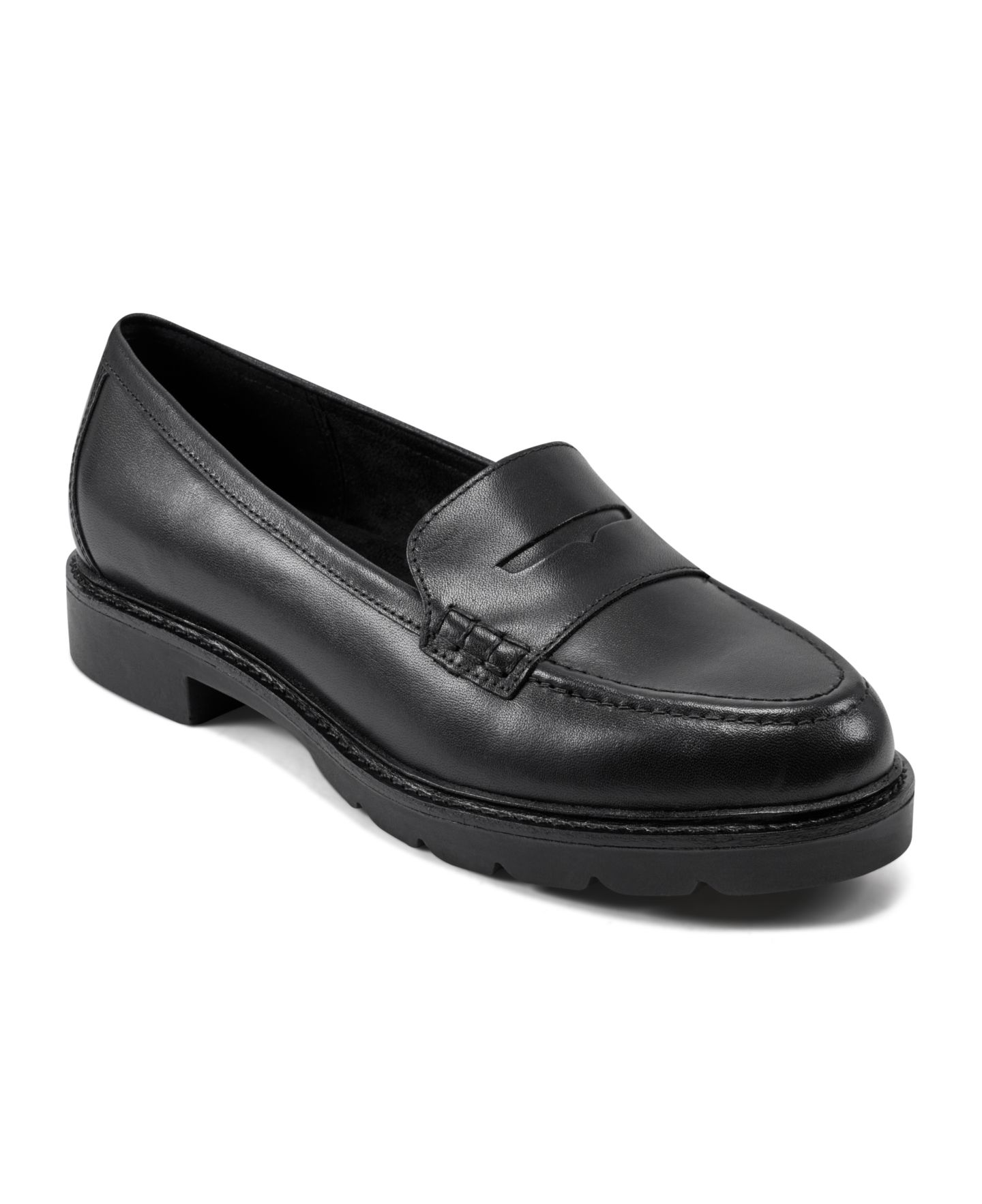 Женские туфли Rockport Kacey Tailored Slip-On Penny, цвет: Чёрный кожаный — фото 1