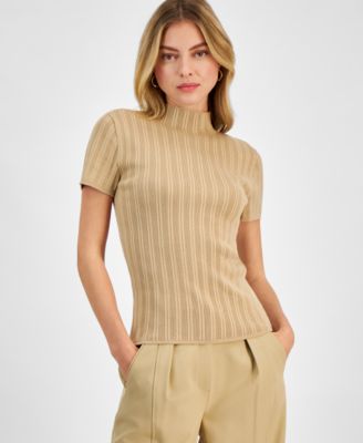 Women s Ribbed Cap Sleeve Sweater Exclusively at Macy s