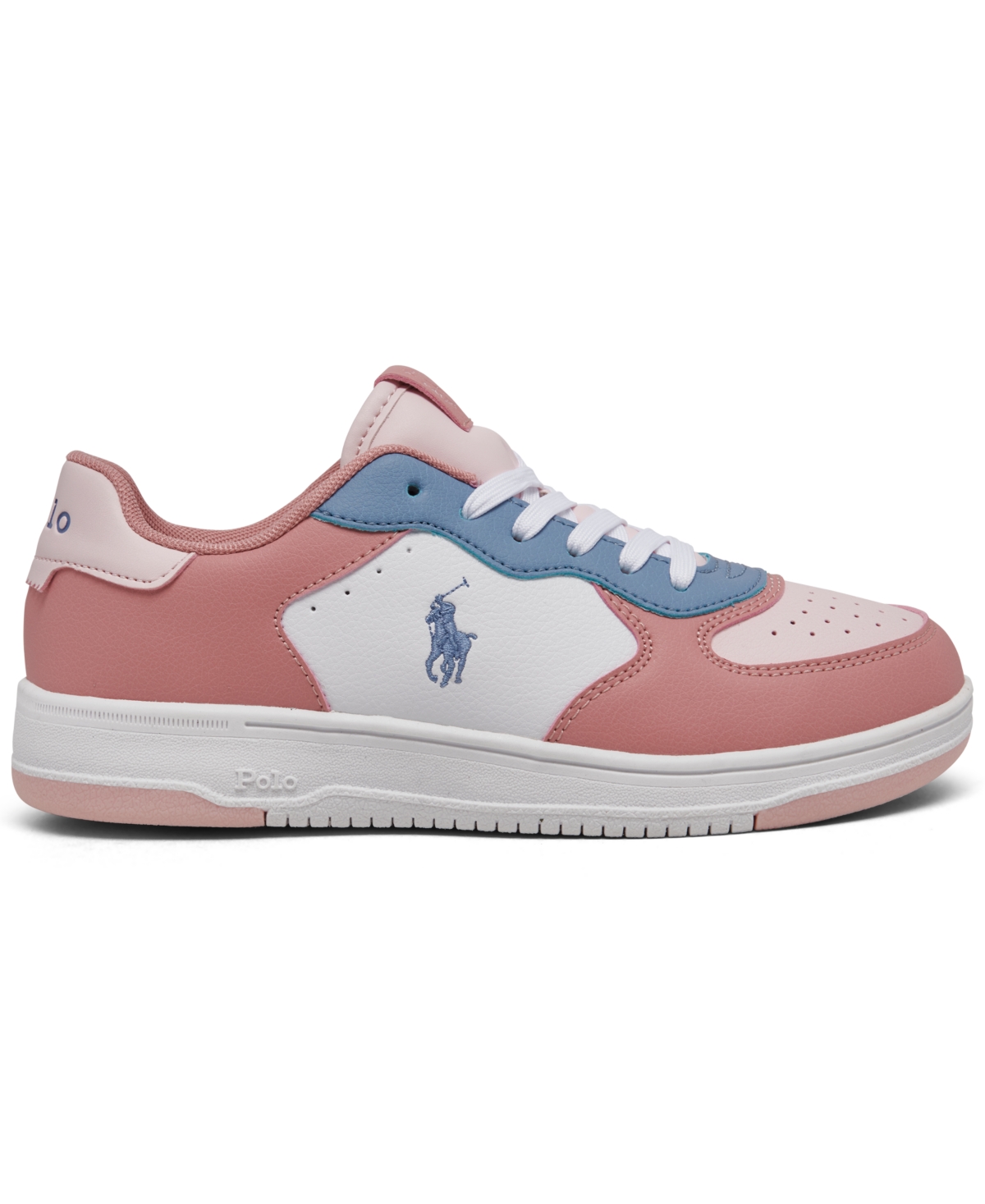 Polo Ralph Lauren Big Girls Masters Court Casual Sneakers from Finish Line -Light Blue