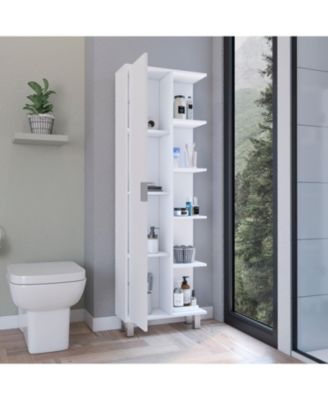 Keller Linen Cabinet 63" H, with 1 door and 9 shelves