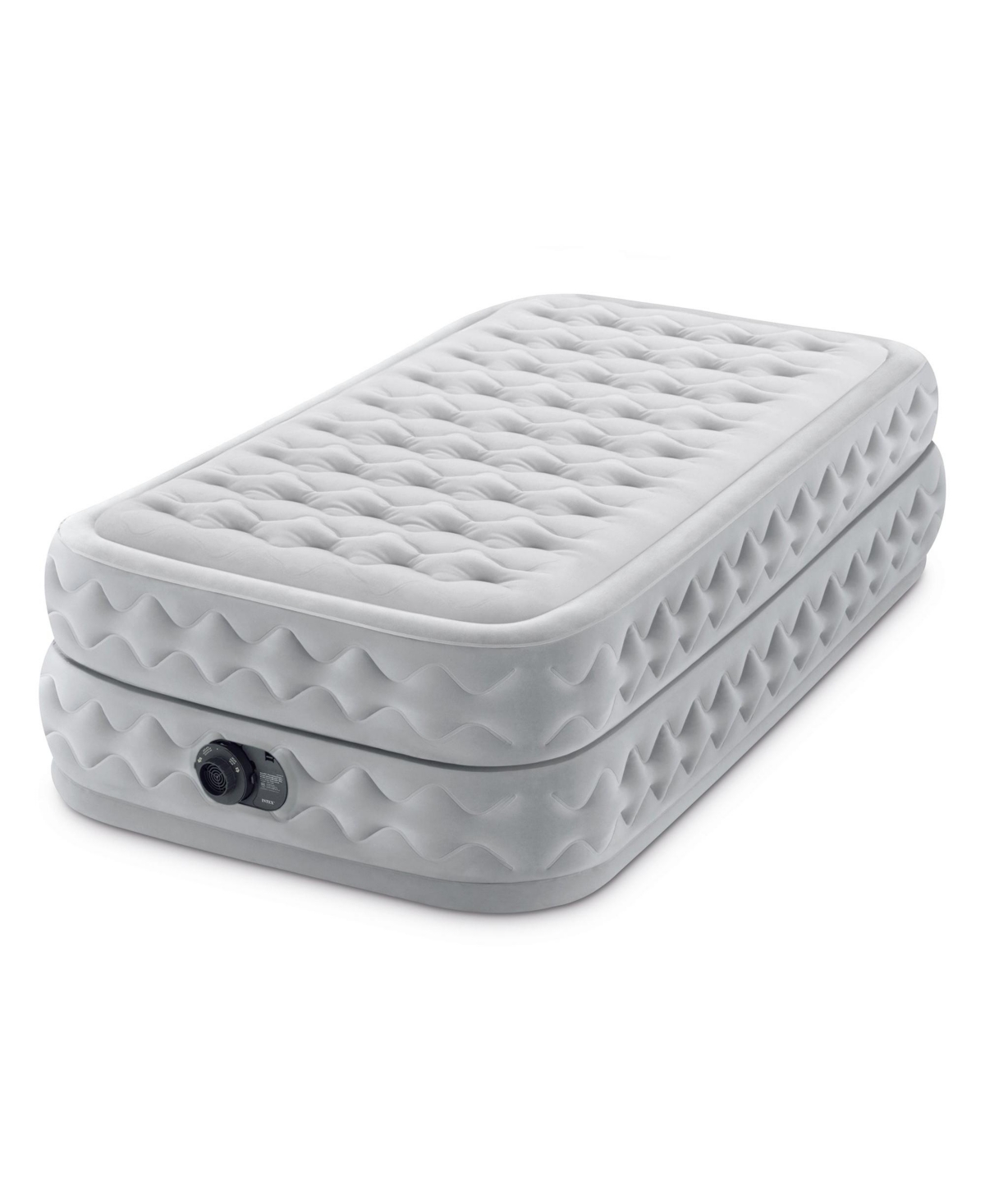 64487ED Supreme Air Flow Fiber Tech Air Mattress with Built in Pump, Twin - White