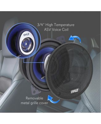 4" Two-Way Car Speakers, 180 Watt, Blue