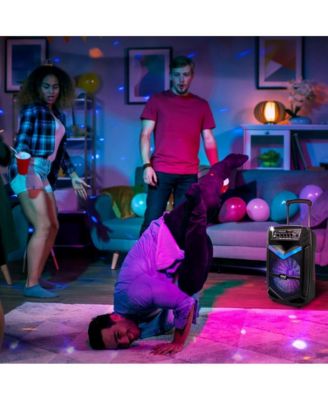 10” Bluetooth Portable PA Speaker With Rechargeable Battery, Party Lights & Microphone, 600 Watt