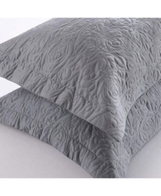 2 Pcs Embroidered Pillow Shams-Standard